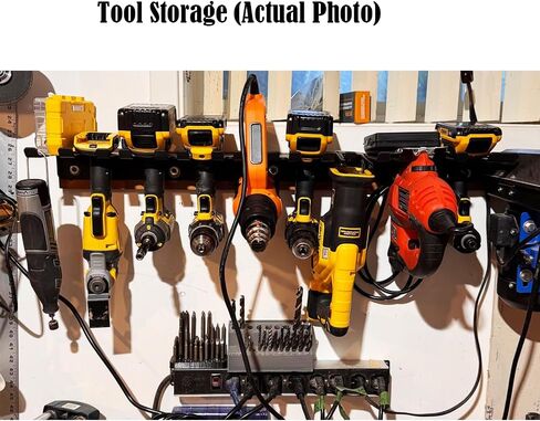 33" Wall Mount Barbell Storage & Tool Rack, 10L8S Slots Heavy Duty Organizer, 350LBS Load 4MM Steel 5MM EVA for Garage Home Gym. in Saudi Arabia