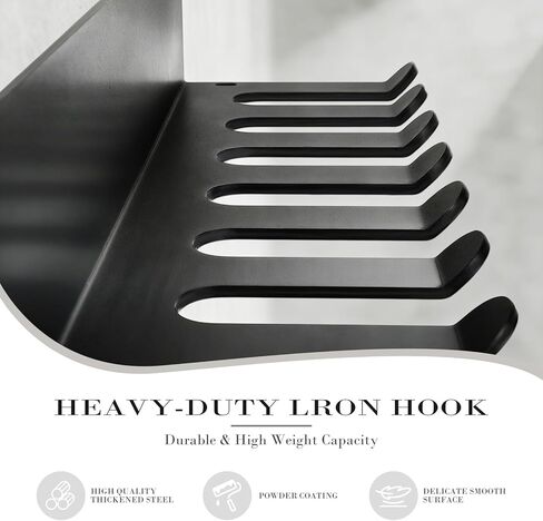 BreezeHug 2 Pcs Gym Wall Mount Storage Rack 8 Hook Heavy Duty Metal Home Gym Organizer for Resistance Band Jump Rope Barbell Accessories Multipurpose Fitness Equipment Storage, Carabiners Include in Kuwait