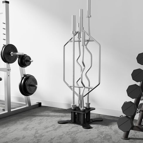5-Slot Vertical Barbell Holder for 2-Inch Olympic Bars – Bar Storage Rack for Barbells, Curl Bars, Triceps & Hex Bars in Kuwait