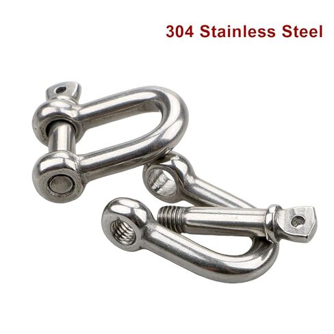 2 Pack 5/16 Inch 304 Stainless Steel Marine Grade Clevis Shackle, Anchor Shackle for Rigging, Traction Steel Wire, Chains Wirerope Lifting - Working Load Limit 1000 lbs (U) in Saudi Arabia