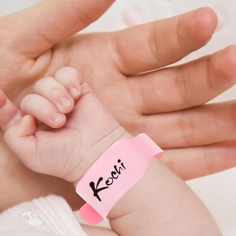 FRCOLOR 100pcs Newborn Id Bracelets Disposable PVC Hospital Wristbands for Infant Identification, Wristbands Waterproof Writable Baby ID Bands for Boys and Girls in Saudi Arabia