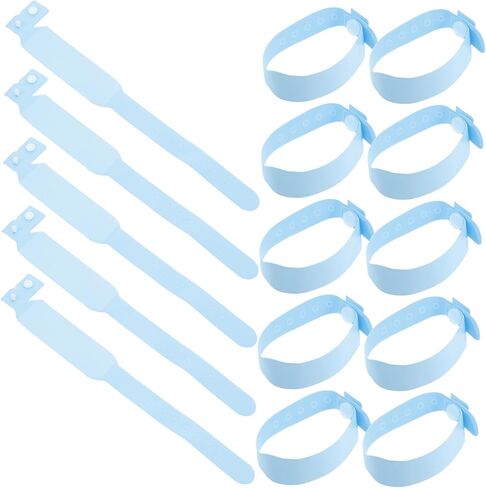 FRCOLOR 100pcs Newborn Id Bracelets Disposable PVC Hospital Wristbands for Infant Identification, Wristbands Waterproof Writable Baby ID Bands for Boys and Girls in Saudi Arabia