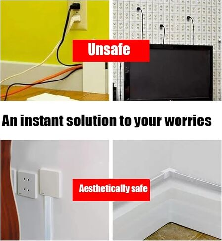 Floor Cable Cover,Hider Protector,for Wall Mounted Tv Wire Electrical Management, in Saudi Arabia