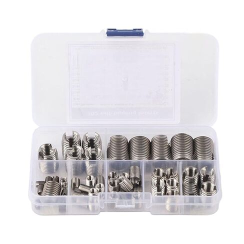 50Pcs Stainless Steel Inner Thread, Thread Reinforce Repair Tool with Storage Case Self Tapping Thread Inserts Set in Saudi Arabia