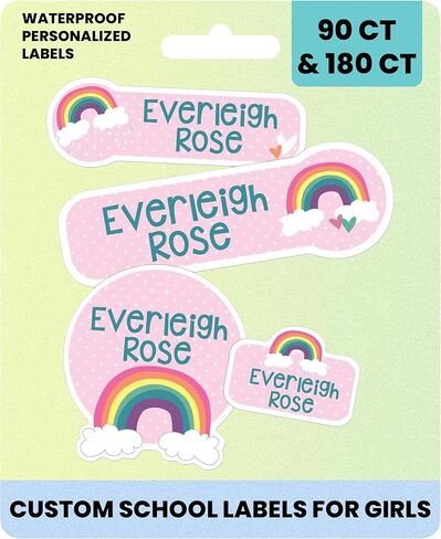 Daycare Labels Custom Waterproof Name Stickers for Kids, Childrens Name Labels for Summer Camps School and Daycare, Useful for Labeling Kids Items, No Iron Required, Popsicle Design, 45 Ct in Saudi Arabia