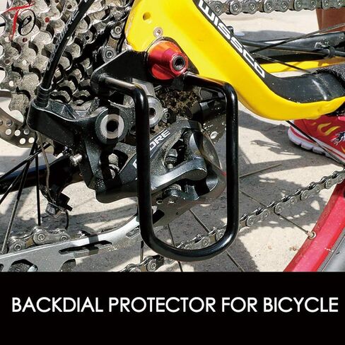 Black Universal Bike Bicycle Rear Derailleur Guard Rack Protector, Rear Gear Shifter Chain Guard in Saudi Arabia