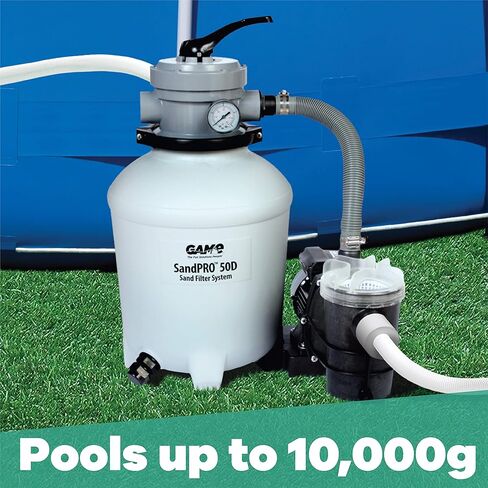 GAME SandPRO 50D Series, Complete 0.5HP Replacement Pool Sand Filter Unit, Designed for Intex & Bestway Pools, High-Performance Above-Ground Pool Vacuum, Energy Efficient, Easy to Operate in Saudi Arabia