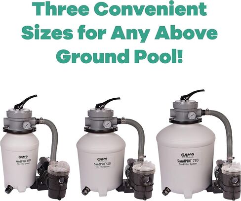 GAME SandPRO 50D Series, Complete 0.5HP Replacement Pool Sand Filter Unit, Designed for Intex & Bestway Pools, High-Performance Above-Ground Pool Vacuum, Energy Efficient, Easy to Operate in Saudi Arabia