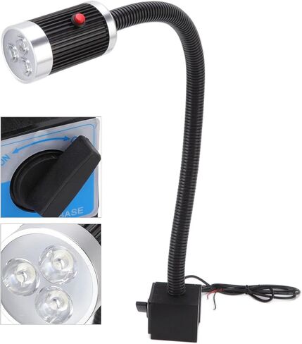 Garosa Magnetic Work Light, Aluminium Adjustable 24V 9W Gooseneck LED Lamp for Industrial Use, CNC Drill Press and Workshop Lighting in Saudi Arabia