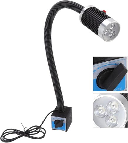 Garosa Magnetic Work Light, Aluminium Adjustable 24V 9W Gooseneck LED Lamp for Industrial Use, CNC Drill Press and Workshop Lighting in Saudi Arabia