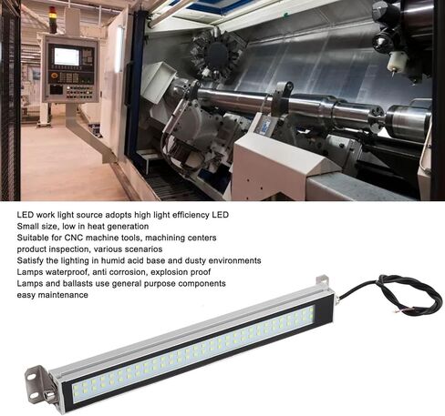 LED Work Lights, 12W 24V IP67 White Source Explosion Proof Machine Tube Industrial Lamp for CNC Machine Tools Product Inspection in Saudi Arabia