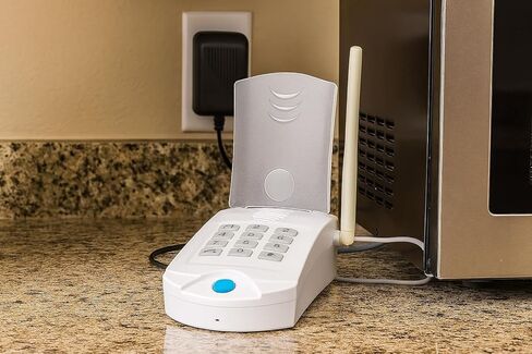 نظام التنبيه الطبي Life Guardian HD700-V6 - بدون رسوم شهرية - قاعدة صوتية ثنائية الاتجاه + أزرار ذعر مقاومة للماء على المعصم - آمن لكبار السن والمعاقين والأحباء - يستخدم الخط الأرضي in Kuwait