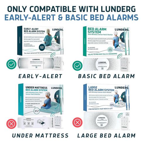 Lunderg False Alarm Bed Sheet - Compatible with Lunderg Early-Alert & Basic Bed Alarms for Elderly Sensor Pads - Reduce False Alerts & Prevents Sensor Pad Movement - Easy to Use & Soft Fabric in Kuwait