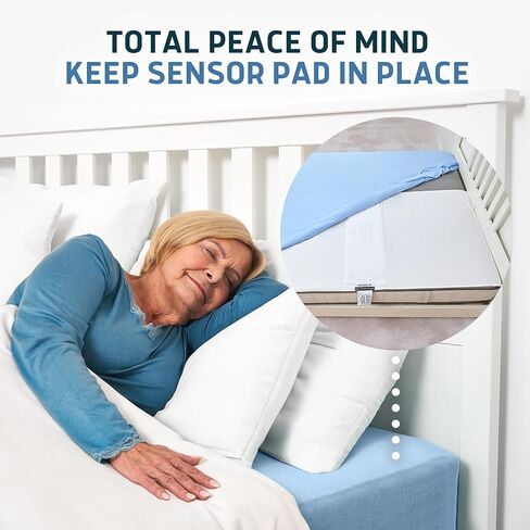 Lunderg False Alarm Bed Sheet - Compatible with Lunderg Early-Alert & Basic Bed Alarms for Elderly Sensor Pads - Reduce False Alerts & Prevents Sensor Pad Movement - Easy to Use & Soft Fabric in Kuwait