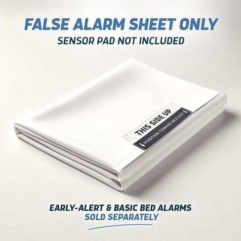 Lunderg False Alarm Bed Sheet - Compatible with Lunderg Early-Alert & Basic Bed Alarms for Elderly Sensor Pads - Reduce False Alerts & Prevents Sensor Pad Movement - Easy to Use & Soft Fabric in Kuwait