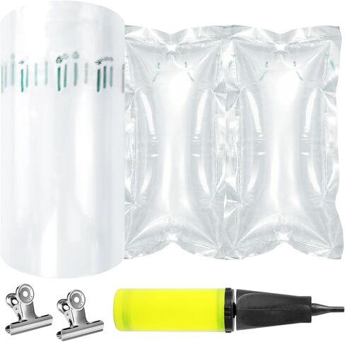 300 قطعة وسائد هوائية للشحن مع مضخة تعبئة أكياس هوائية قابلة للنفخ، مستلزمات التعبئة للشحن ونقل مواد التعبئة والتغليف، حشوات المحفظة للشكل، 4.7 × 7.87 بوصة in Kuwait