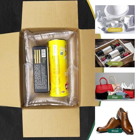 300 قطعة وسائد هوائية للشحن مع مضخة تعبئة أكياس هوائية قابلة للنفخ، مستلزمات التعبئة للشحن ونقل مواد التعبئة والتغليف، حشوات المحفظة للشكل، 4.7 × 7.87 بوصة in Kuwait