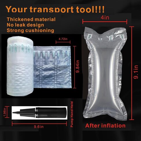 وسائد هوائية للشحن مع أكياس هوائية لتغليف المضخة، عدد 200، 4.72 بوصة × 9.84 بوصة، مواد تعبئة قابلة للنفخ تستخدم لحشو المحفظة للحفاظ على الشكل والشحن بالبريد، بديل لتعبئة الفول السوداني in Kuwait