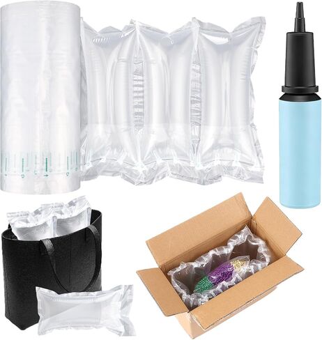 400 Count Air Pillows for Shipping with Pump, 4.72 x 9.84 Inches Inflatable Shipping Air Bags Supplies Box Filler Packing Materials Alternative to Packing Peanut, Purse Stuffers for Shape in Saudi Arabia