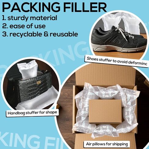 400 Count Air Pillows for Shipping with Pump, 4.72 x 9.84 Inches Inflatable Shipping Air Bags Supplies Box Filler Packing Materials Alternative to Packing Peanut, Purse Stuffers for Shape in Saudi Arabia