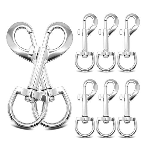 8Pcs Swivel Snap Hooks Heavy Duty Eye Bolt Hook - 3.5 Inch, Metal Dog Leash Clips Clasp Silver Flag Pole Clips Hook for Dog Pet Chain Flag Spring Rope in Kuwait