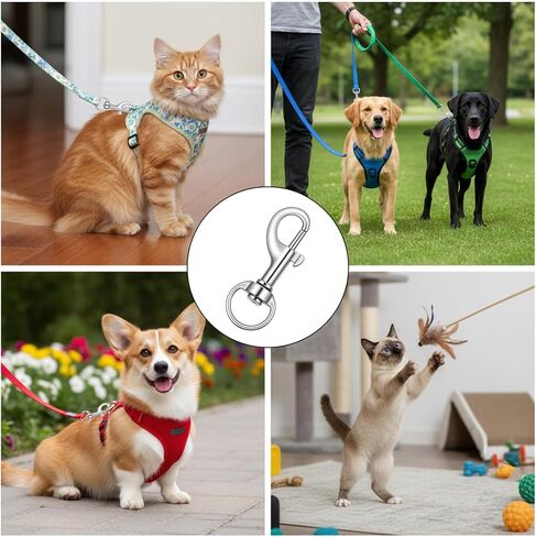 TIESOME 16 Pcs Swivel Eye Bolt Snap Hooks, 360° Rotating Zinc Alloy Clip for Pet Leash Flag Pole Tarp and Key Chain in Kuwait