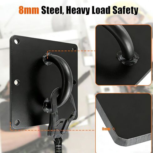 مرساة على شكل حرف D، مرساة للحماية من السقوط، لوحة تثبيت على شكل حرف D خرسانية، مرساة سقف قابلة لإعادة الاستخدام، مناسبة لـ: الجدران الخرسانية، والأسقف، والأعمدة، ومعالجة طلاء مسحوق السطح in Kuwait