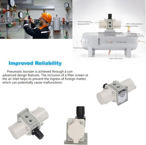 Pneumatic Booster Pump, 2 Times Pressure Pneumatic Booster Pump, Less Heat Pneumatic Booster, Type for Industrial Use in Kuwait