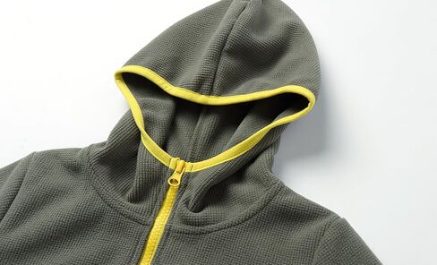LittleSpring Girls Boys Waffle Hoodies with Full Zip Fall Winter Sweatshirt in Saudi Arabia