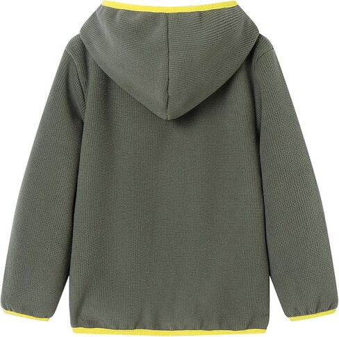 LittleSpring Girls Boys Waffle Hoodies with Full Zip Fall Winter Sweatshirt in Saudi Arabia