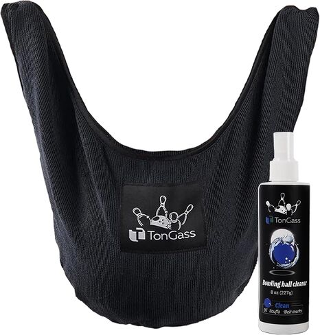 TonGass Bowling Ball Cleaning Kit with Seesaw Towel and Cleaner Spray (8 oz), Microfiber Bowling Ball Polisher Bag for Quick Wipe-Downs, Portable Bowlings Accessories for Practice and League Play in Kuwait