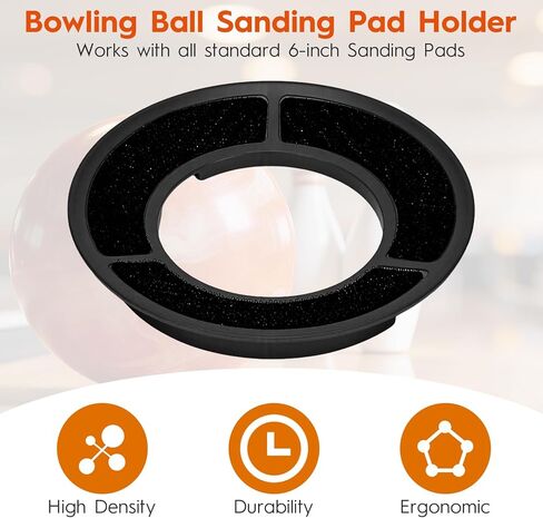 Bowling Ball Sanding Pad Holder, Universal Bowling Ball Base with 600/800/1000/1500/2000 Grits 6 inch Sanding Pads for Precision Surface Maintenance Cleaning Polishing Display Stand in Saudi Arabia