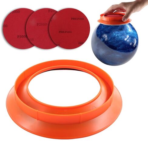 حامل سنفرة عالمي لكرات البولينج - يأتي مع 3 وسادات سنفرة (1000/2000/3000) أداة صيانة دقيقة 2 في 1 للتنظيف والتلميع والعرض من أجل تفاعل أفضل (أزرق) in Kuwait