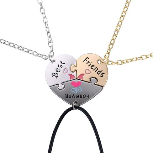 Gold and Silver Matching Necklaces for Women Best Friend Birthday Gifts for Sister Long Distance Friendship Gifts Necklaces in Kuwait