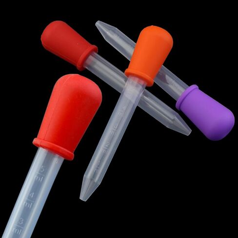 DGZZI 10PCS 5ml Liquid Droppers Silicone and Plastic Pipettes Transfer Eyedropper with Scale Suitable for Confectionery Making Food Decoration Kitchen Use Artistic Purposes in Saudi Arabia