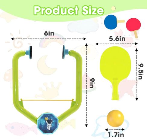 3 Set Door Ping Pong Game Over The Door, Adjustable Door Jam Pingpong Starter Kit Doorway Game Pingpong Portable Hanging Table Tennis Trainer in Kuwait