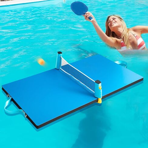 2026 Upgrade Heavy Duty Pool Table Tennis Floating Set Foldable Portable High Elasticity Table Tennis Floating Double Layer for Pool Game in Kuwait