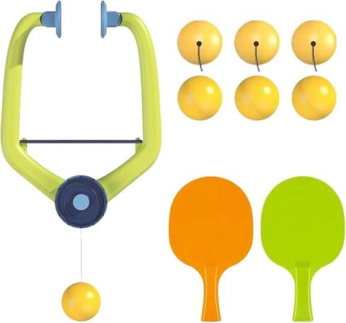 لعبة باب بونج للأطفال، لعبة بينج بونج للمدخل، مجموعة تدريب تنس الطاولة المعلقة المحمولة - تمرين صديق للأطفال مع مضرب وكرات متضمنة، تصميم قابل لضبط الارتفاع in Kuwait