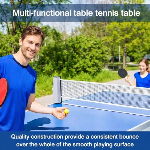 Pinkunn Table Tennis Table Portable Foldable Tables Tennis Game Set with 2 Tabled Tennises Paddles 10 Tabled Tennises Ball and 1 Net Height Adjustable Compact Storage Fit in Most Closet(4 x 2 ft) in Saudi Arabia