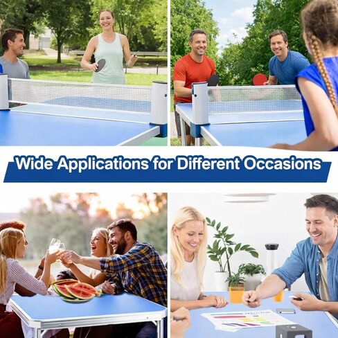 Pinkunn Table Tennis Table Portable Foldable Tables Tennis Game Set with 2 Tabled Tennises Paddles 10 Tabled Tennises Ball and 1 Net Height Adjustable Compact Storage Fit in Most Closet(4 x 2 ft) in Saudi Arabia