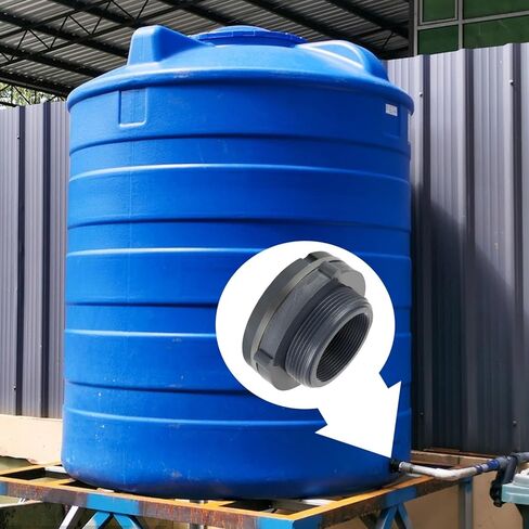 8 قطعة تركيب الحاجز 2 بوصة مزدوجة الخيوط الحاجز خزان المياه موصل PVC حواجز تركيب الخيوط من خلال تركيبات الأنابيب السائبة لبراميل المطر وأحواض السمك والبرك وخزانات المياه in Kuwait