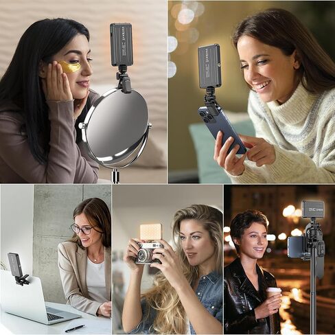 Selfie Light ، 120 LED قابلة لإعادة الشحن 3000 مللي أمبير في الساعة مقطع فيديو ملء صورة شخصية مع مقطع هاتف قابل للفصل ، CRI 95+ ضوء الهاتف ، تصل إلى 9000K ضوء درجة حرارة اللون للهاتف للمؤتمر ، الصورة ، الماكياج in Kuwait