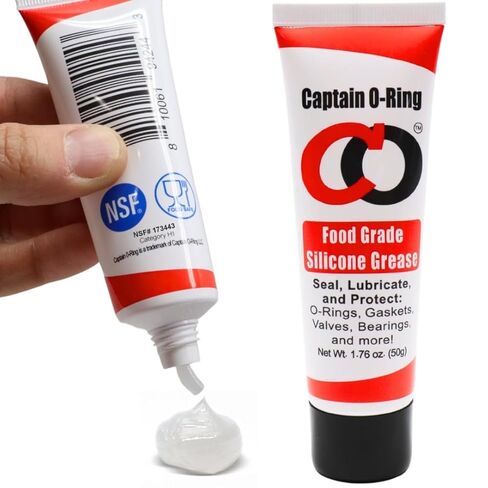 Captain O-Ring - NSF Food Grade Silicone Lubricant Grease for O-Rings, Seals, Gaskets, Pumps, Pool Spa, Plumbing, Faucets, Valves, More (1.76oz, 50g) in Saudi Arabia