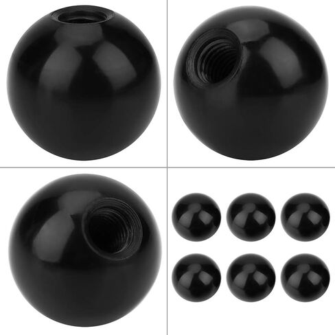 Keenso Plastic Machine Handle Ball - Set of 6 Black Thread with a Diameter of 40 Mm with a Thread 40 Mm Easy Installation for Woodworking, Printing, Mining, Mining in Saudi Arabia