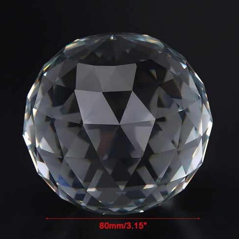 60mm, Clear Cut Crystal Glass Ball for Home Hotel Decor Hardware Fittings, Great Lover or Friends, for Home, Restaurant, Hotel, Use As Water Tap, Door Handle (80MM/3.15in) in Saudi Arabia