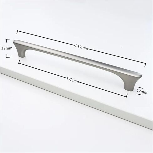 Silver Furniture Handle for Drawer Kitchen Cabinets Home Hardware Handles 1Pcs(004-Silver-C192mm) in Kuwait