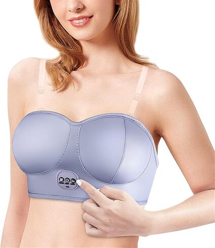 3-in-1 Heating & Vibration Massage Bra, Chest Massager Breast Enhancement Instrument Massage Device,Wireless USB Rechargeable, for Women Chest Shaping, Postpartum Recovery in Saudi Arabia