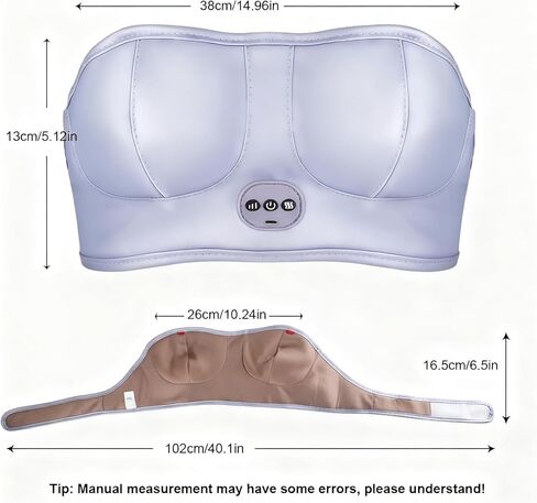 3-in-1 Heating & Vibration Massage Bra, Chest Massager Breast Enhancement Instrument Massage Device,Wireless USB Rechargeable, for Women Chest Shaping, Postpartum Recovery in Saudi Arabia