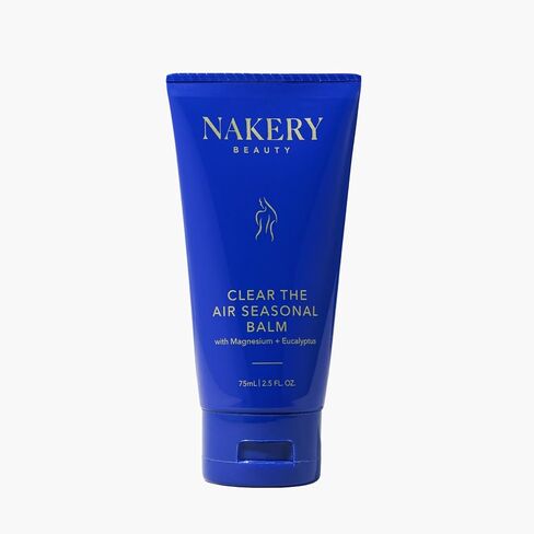 Nakery Clear The Air Seasonal Balm, Sinus Relief Balm for Congestion, Natural Chest Rub for Colds & Flu, Clean Skincare with Eucalyptus, Menthol & Shea Butter, Soothing Botanical Vapor Rub in Kuwait