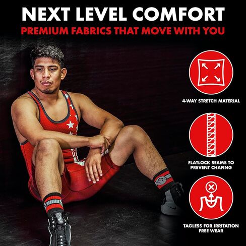 Rising Star Wrestling Singlet-Navy-Red-S in Saudi Arabia